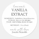 Search for homemade vanilla extract product labels Ingredients