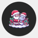 Search for hippopotamus stickers Funny christmas