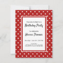 Search for red and white polka dots invitations Girly