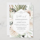 Search for palm leaf wedding invitations Tropical