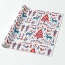 Search for folk art christmas wrapping paper Scandinavian