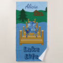 Search for lake life beach towels Blue