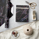 Search for geometric shapes wrapping paper Black