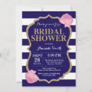 Search for navy blue gold bridal shower invitations Flowers