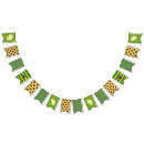 Search for green and gold bunting flags Party
