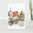Search for bird christmas cards Red berries