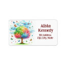 Search for family tree return address labels Botanical