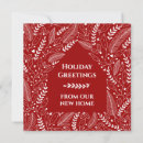 Search for seasonal moving announcement cards Red