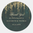 Search for gold wedding stickers Emerald green