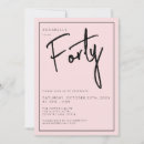 Search for female 40th birthday invitations Script