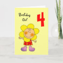 Search for 4 years old girl birthday cards Four