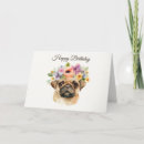 Search for pug lover cards Floral