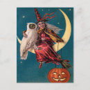 Search for vintage happy halloween postcards Witch