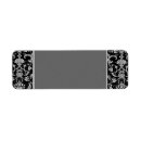 Search for black and white damask return address labels Engagement