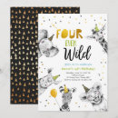 Search for four birthday invitations Four ever wild