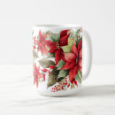 Search for red white christmas mugs Watercolor