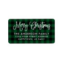 Search for country plaid return address labels Merry christmas