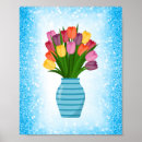 Search for blue vase posters Tulips