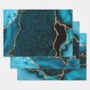 Search for teal blue wrapping paper Agate marble