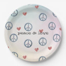 Search for peace sign paper plates Pink