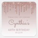 Search for gold 60th birthday thank you stickers Elegant