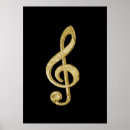 Search for music treble clef posters Black