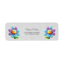 Search for purple flower return address labels Simple