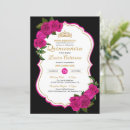 Search for hot pink black gold invitations Elegant