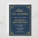 Search for mens blue and gold birthday invitations Masculine