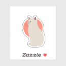Search for minimalist cat stickers Black and white cat