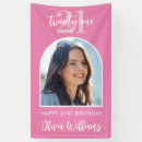 Search for photo birthday banners Pink