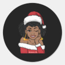 Search for afro american stickers Santa claus
