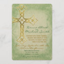 Search for religious cross wedding invitations Gold