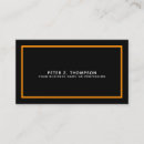 Search for black and orange business cards For him