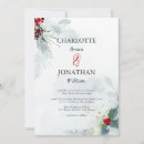 Search for mistletoe wedding invitations Simple
