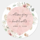 Search for modern floral wedding stickers Gold