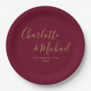 Search for burgundy and gold plates Minimalist
