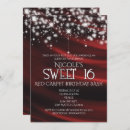 Search for red and silver sweet 16 invitations Elegant