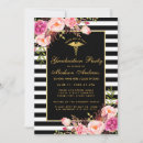 Search for black and white stripe graduation invitations Graduate