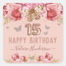 Search for elegant birthday party stickers Blush pink