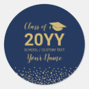 Search for blue and gold graduation stickers High school
