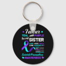 Search for teal ribbon key rings Suicide awareness