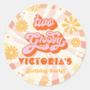 Search for hippie party stickers Groovy