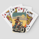 Search for motorbike playing cards Illustration
