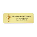 Search for christian cross return address labels Gold
