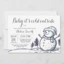 Search for snowman baby shower invitations Baby its cold outside