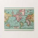 Search for vintage world map puzzles Oceans