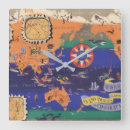 Search for world map clocks Decorative maps