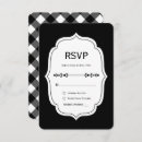 Search for black and white checked invitations Gingham