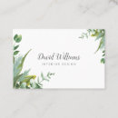 Search for botanical business cards Green and white